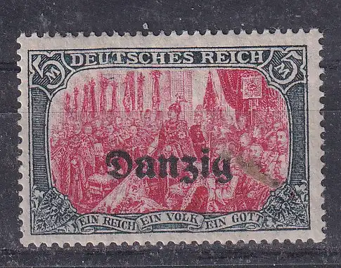 Freie Stadt Danzig  Nr 15 B Falz / Gummimängel / *
