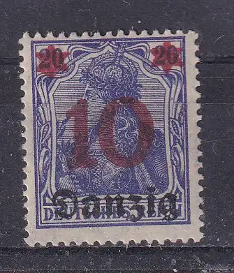 Freie Stadt Danzig  Nr 17 Falz / Gummimängel / *