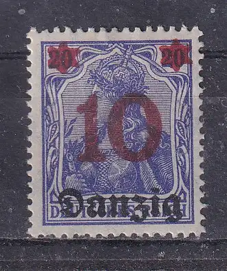 Freie Stadt Danzig  Nr 17 Falz / Gummimängel / *