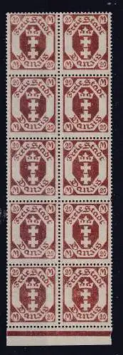 Freie Stadt Danzig  Nr 111 Streifen Falz / Gummimängel / *