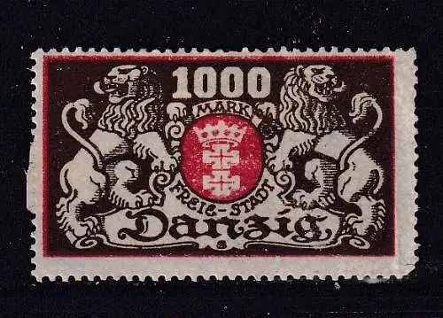 Freie Stadt Danzig  Nr 121 Falz / Gummimängel / *