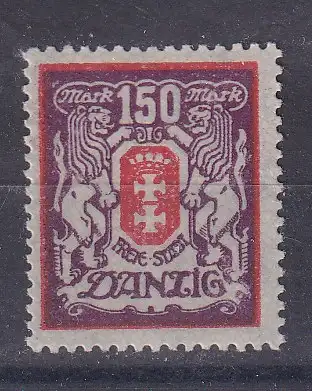 Freie Stadt Danzig  Nr 129 Falz / Gummimängel / *