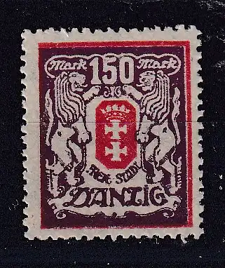 Freie Stadt Danzig  Nr 129 Falz / Gummimängel / *