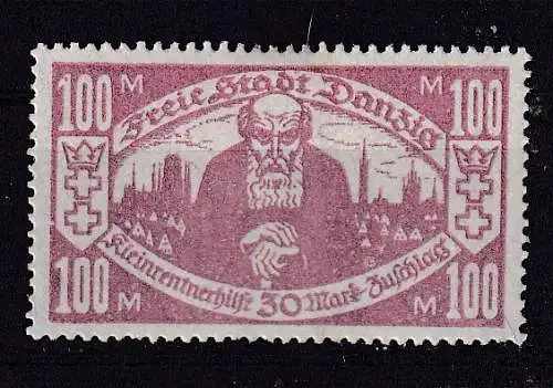 Freie Stadt Danzig  Nr 132 Falz / Gummimängel / *