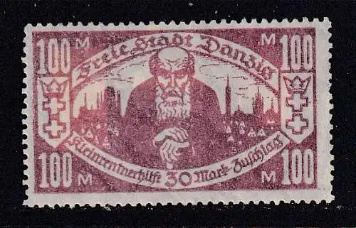 Freie Stadt Danzig  Nr 132 Falz / Gummimängel / *