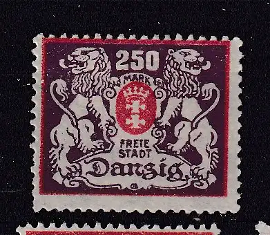 Freie Stadt Danzig  Nr 143 Falz / Gummimängel / *