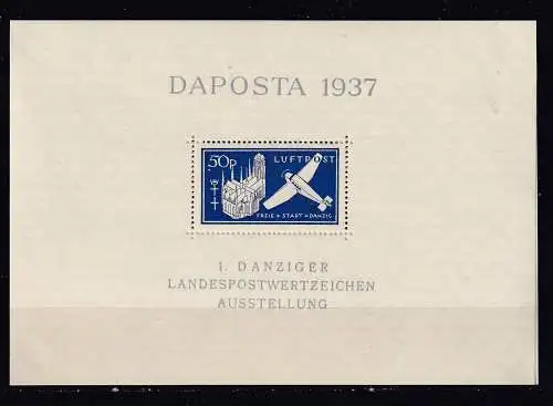 Freie Stadt Danzig  Nr Block 2 Falz / Gummimängel / *