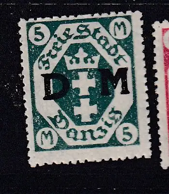 Freie Stadt Danzig Dienstmarken  Nr 30 Falz / Gummimängel / *