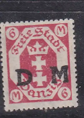 Freie Stadt Danzig Dienstmarken  Nr 26 Falz / Gummimängel / *