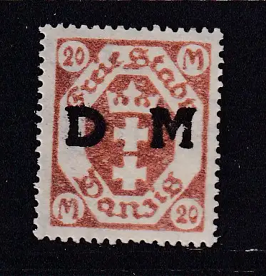 Freie Stadt Danzig Dienstmarken  Nr 28 Falz / Gummimängel / *