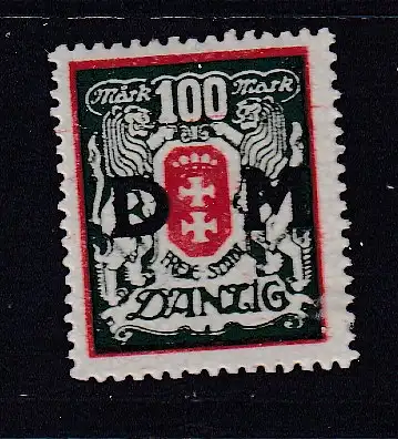 Freie Stadt Danzig Dienstmarken  Nr 34 Falz / Gummimängel / *