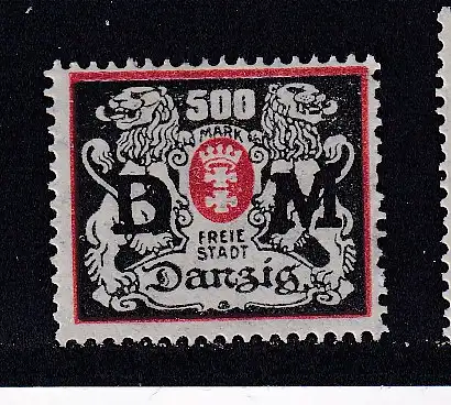 Freie Stadt Danzig Dienstmarken  Nr 39 Falz / Gummimängel / *