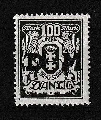 Freie Stadt Danzig Dienstmarken  Nr 37 Falz / Gummimängel / *