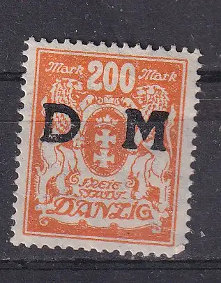 Freie Stadt Danzig Dienstmarken  Nr 38 Falz / Gummimängel / *
