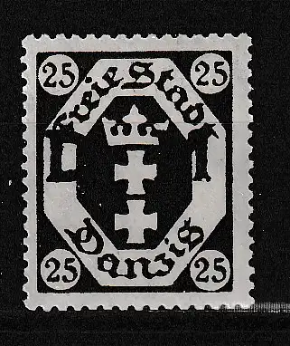 Freie Stadt Danzig Dienstmarken  Nr 5 Falz / Gummimängel / *