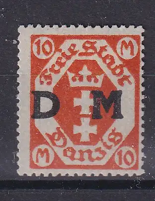 Freie Stadt Danzig Dienstmarken  Nr 31 Falz / Gummimängel / *