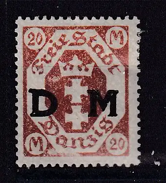 Freie Stadt Danzig Dienstmarken  Nr 32 Falz / Gummimängel / *