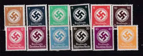 Deutsches Reich Dienstmarken  Nr 132/43 Postfrisch / **