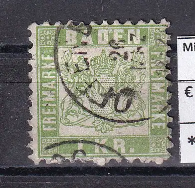 Altdeutschland Baden  Nr 23 Gestempelt (Posten)