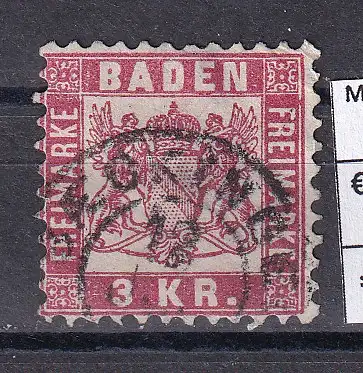 Altdeutschland Baden  Nr 24 Gestempelt (Posten)
