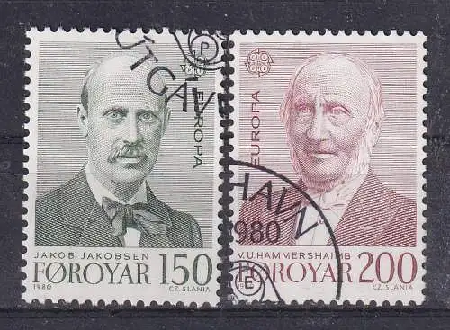 Dänemark Färöer  Nr 53/54 Gestempelt (Posten)