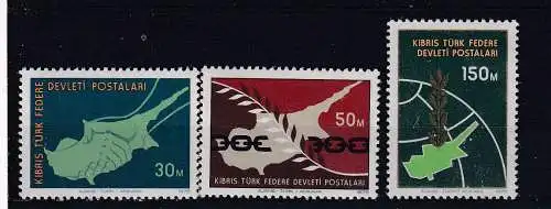 Türkisch-Zypern  Nr 20/22 Postfrisch / **