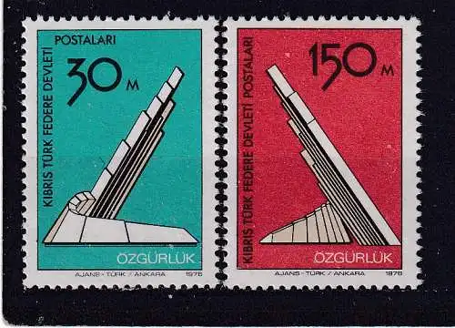 Türkisch-Zypern  Nr 39/40 Postfrisch / **