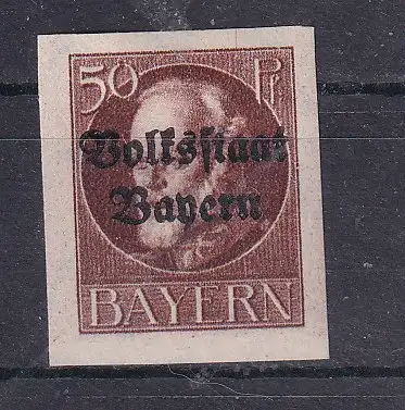 Altdeutschland Bayern  Nr 125 B Falz / Gummimängel / *