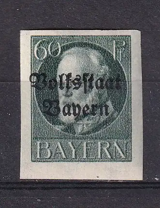 Altdeutschland Bayern  Nr 126 B Falz / Gummimängel / *