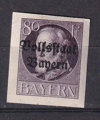 Altdeutschland Bayern  Nr 127 B Falz / Gummimängel / *
