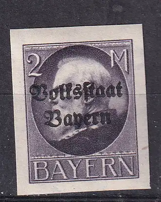 Altdeutschland Bayern  Nr 129 B Falz / Gummimängel / *
