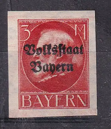 Altdeutschland Bayern  Nr 130 B Falz / Gummimängel / *