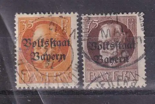 Altdeutschland Bayern  Nr 134/35 Gestempelt (Posten)