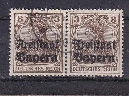 Altdeutschland Bayern  Nr 137 Paar Gestempelt (Posten)