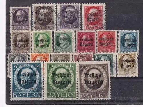 Altdeutschland Bayern  Nr 152/70 Gestempelt (Posten)