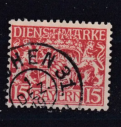 Altdeutschland Bayern Dienstmarken  Nr 19 Gestempelt (Posten)