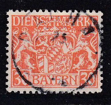 Altdeutschland Bayern Dienstmarken  Nr 22 Gestempelt (Posten)
