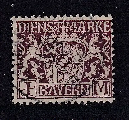 Altdeutschland Bayern Dienstmarken  Nr 24 Gestempelt (Posten)