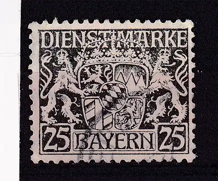 Altdeutschland Bayern Dienstmarken  Nr 21 Gestempelt (Posten)