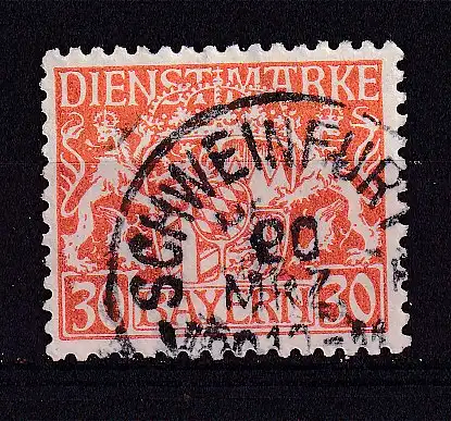Altdeutschland Bayern Dienstmarken  Nr 22 Gestempelt (Posten)