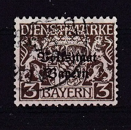 Altdeutschland Bayern Dienstmarken  Nr 30 Gestempelt (Posten)