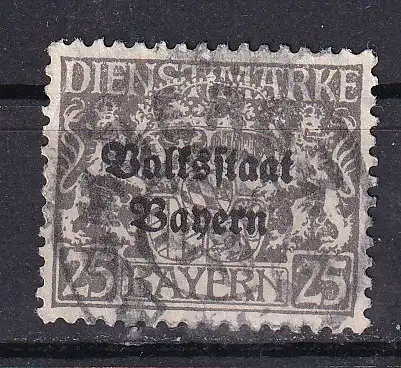 Altdeutschland Bayern Dienstmarken  Nr 36 Gestempelt (Posten)