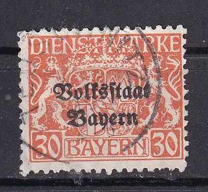 Altdeutschland Bayern Dienstmarken  Nr 37 Gestempelt (Posten)