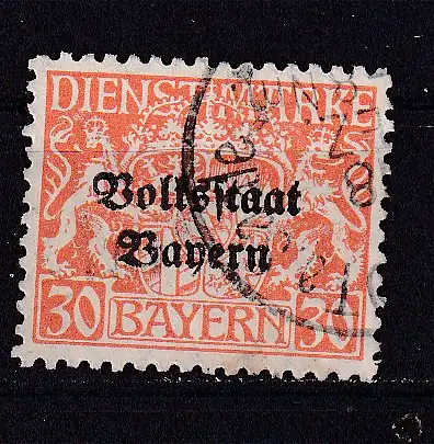 Altdeutschland Bayern Dienstmarken  Nr 37 Gestempelt (Posten)