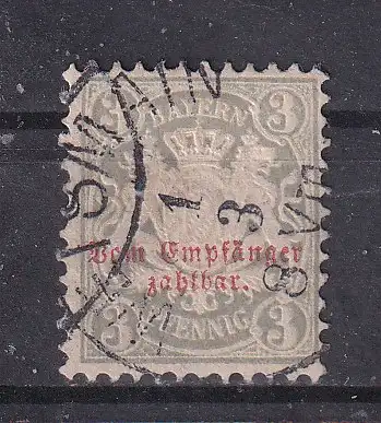 Altdeutschland Bayern Portomarken  Nr 10 Gestempelt (Posten)