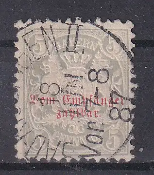 Altdeutschland Bayern Portomarken  Nr 10 Gestempelt (Posten)