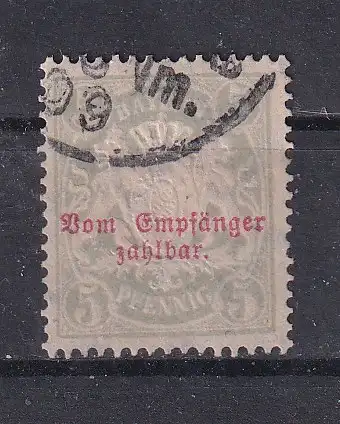 Altdeutschland Bayern Portomarken  Nr 11 Gestempelt (Posten)