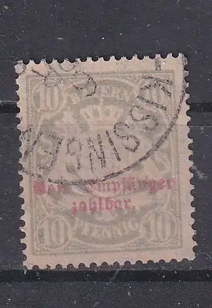 Altdeutschland Bayern Portomarken  Nr 12 Gestempelt (Posten)