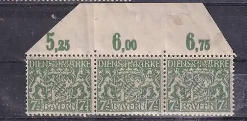 Altdeutschland Bayern Dienstmarken  Nr 18 Falz / Gummimängel / *