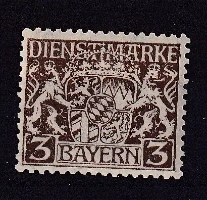 Altdeutschland Bayern Dienstmarken  Nr 16 Falz / Gummimängel / *